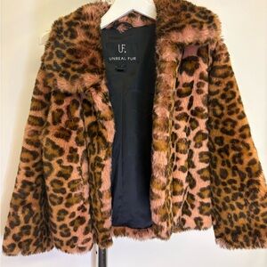 Unreal Fur Animal Print Faux Fur Jacket